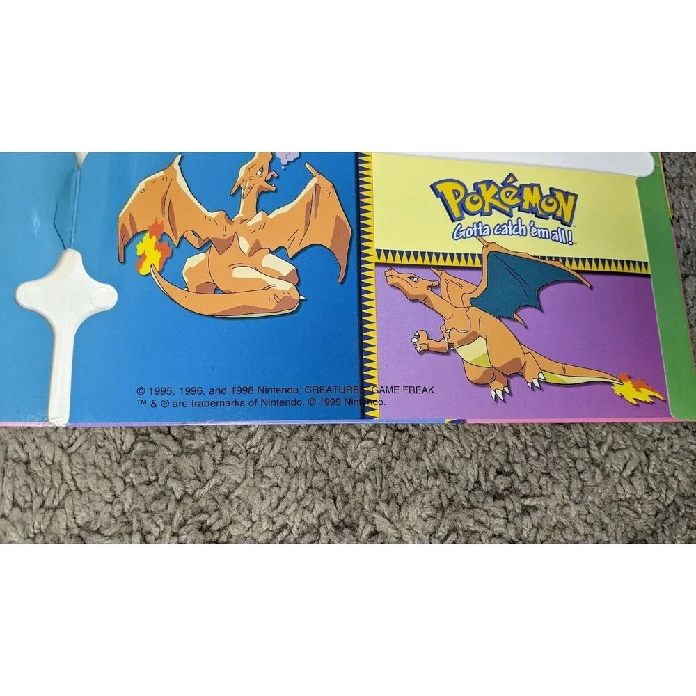 Vintage 1999 Nintendo Pokemon Charmander/Charmelon/Charizard 2Pkt Folder